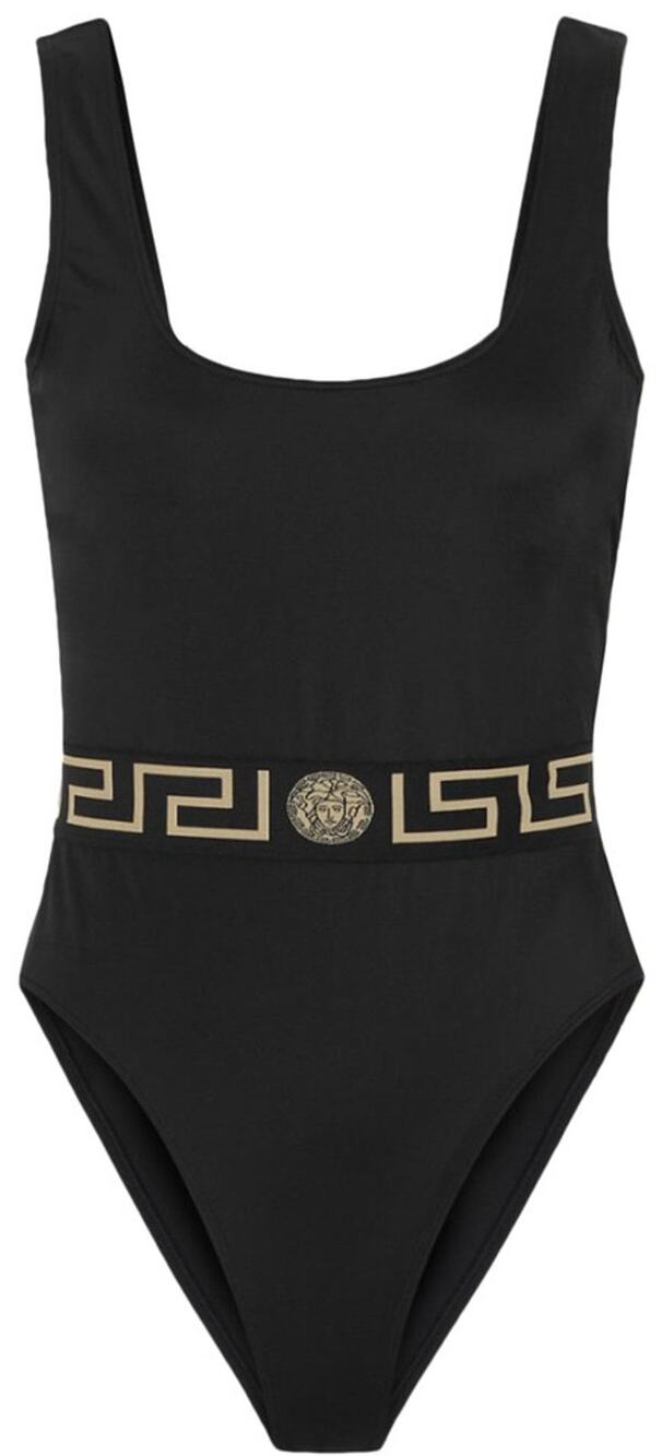VERSACE Medusa Greca logo waist swimsuit L